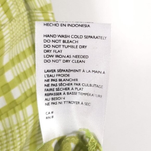 NWT FAITHFULL THE BRAND Imogen Mini Dress Djerra Check Lime FF1621-DCL SMALL - Picture 11 of 14